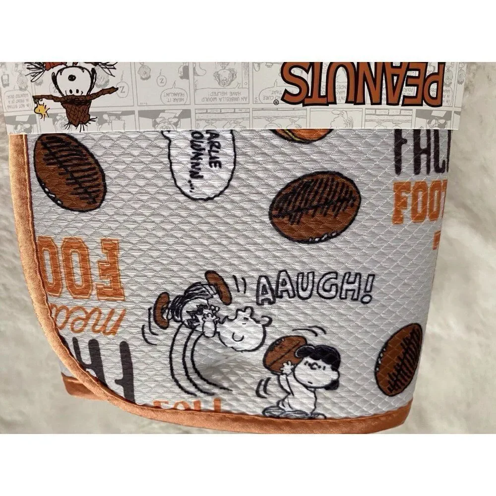 2‎ Pack Snoopy Peanuts Football Autumn Leaves Fall Dish Drying Mats 16 X 18” NEW
